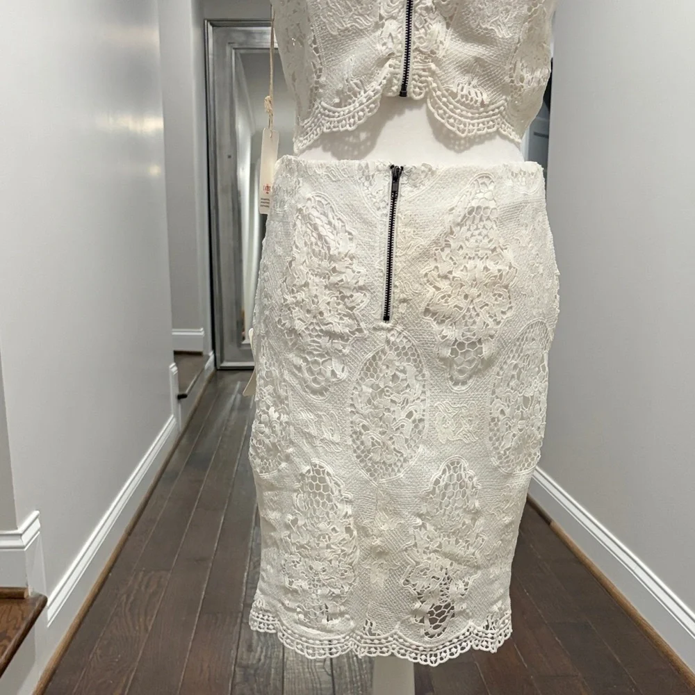 L'ATISTE Elegant Lace Top with Matching Skirt - Picture 7 of 13